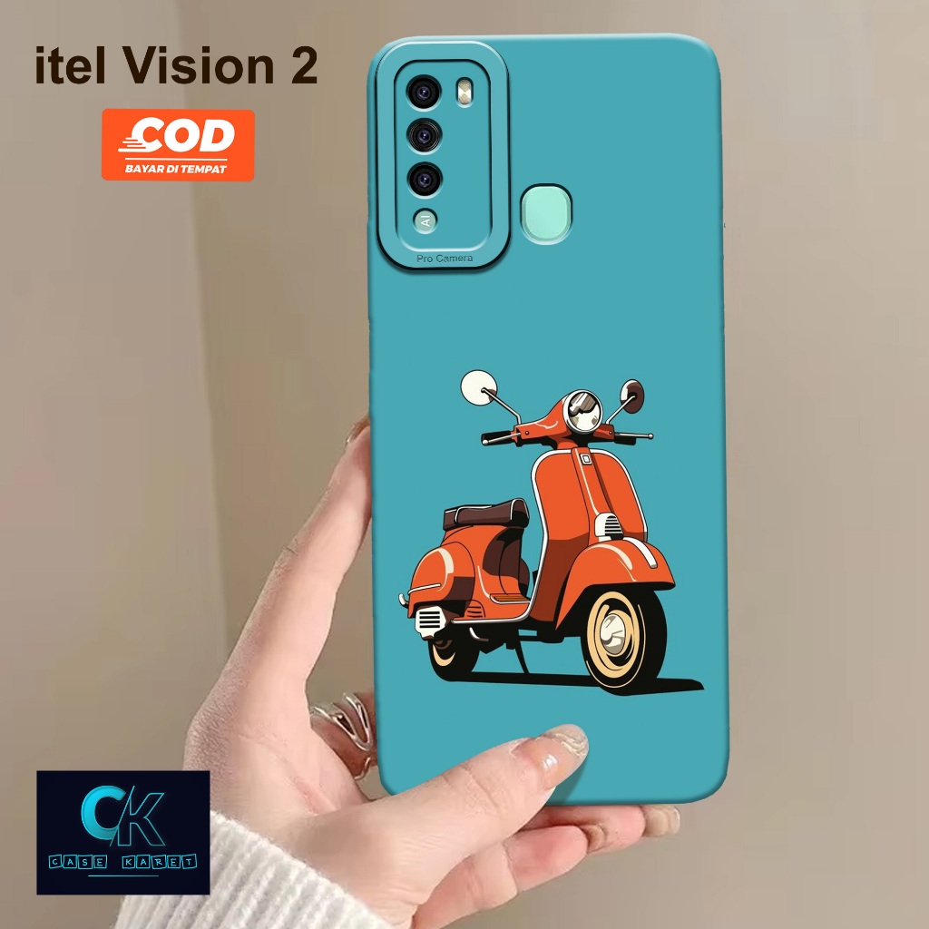 Case itel Vision 2 Terbaru - Fashion Case VESPA - Case Karet - Casing Hp itel Vision 2 Terbaru - Sof
