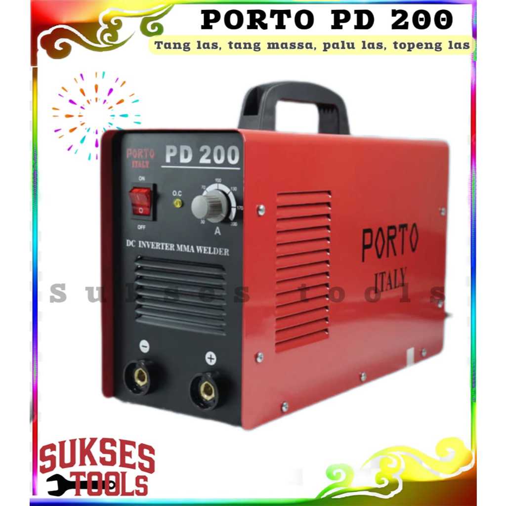 100% Porto PD200 Mesin Las Listrik 200 A Trafo Las Listrik PD 200