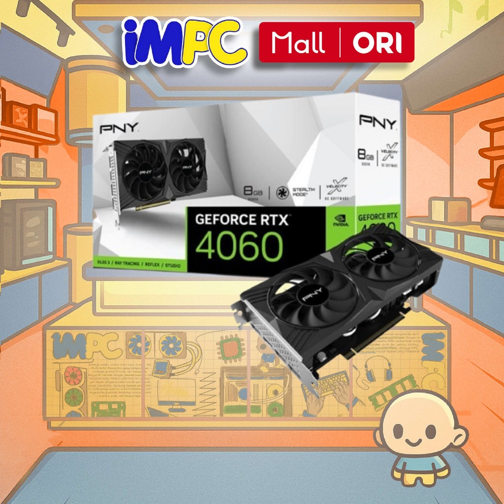 PNY GeForce RTX 4060 8GB GDD6 VERTO Dual Fan