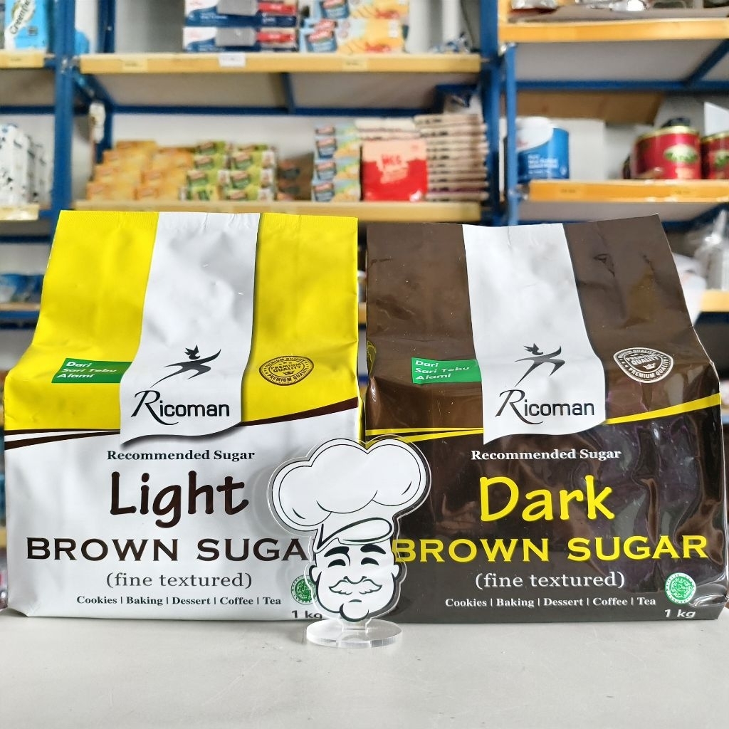 Ricoman Dark Brown Sugar 1Kg / Ricoman Light Brown Sugar 1Kg