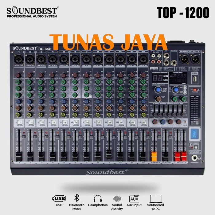 MIXER SOUNDBEST TOP1200 MIXER AUDIO SOUNDBEST TOP-1200 MIXER ORIGINAL SOUNDBEST TOP 1200