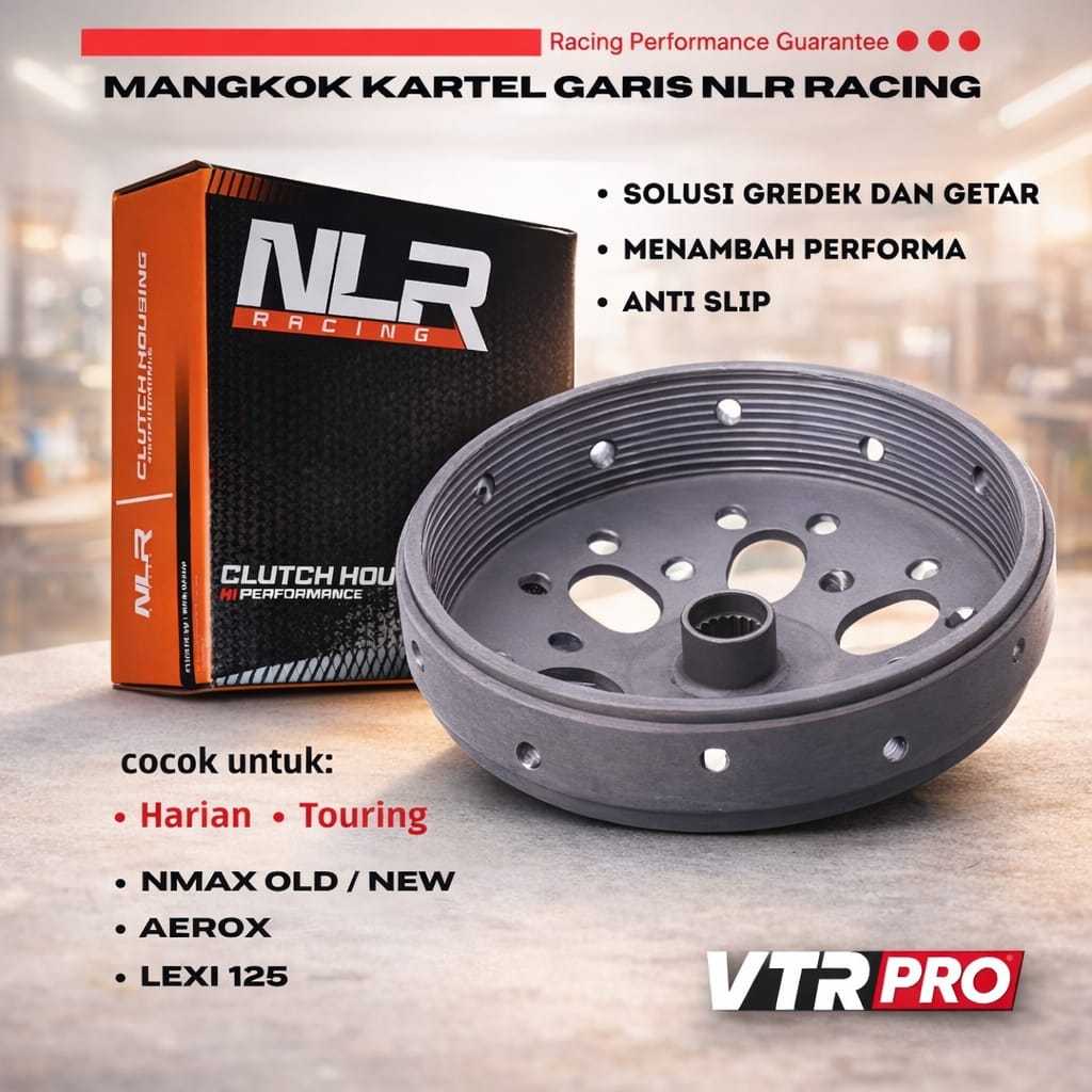 Mangkok Ganda NLR Kartel Garis – CVT Anti Gredek & Tarikan Enteng – Beat FI / Vario 125 / Scoopy / G