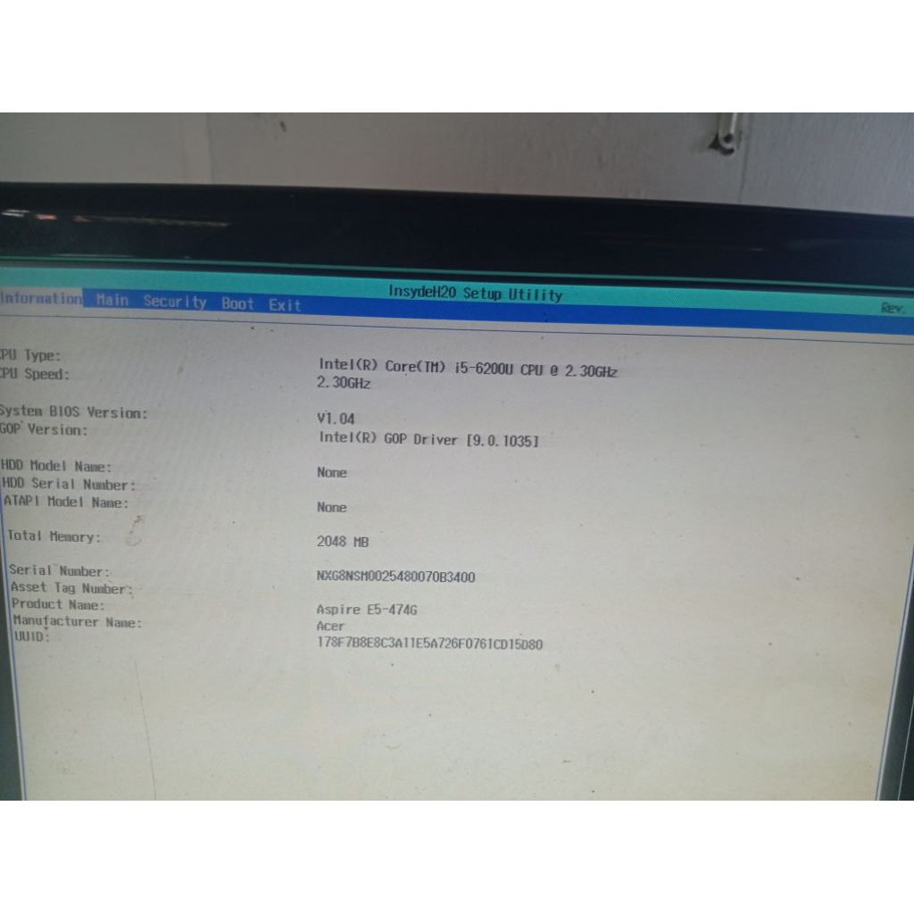 Motherboard Mainboard mobo Normal laptop Acer aspire E5-474G E5-473G LA-C341P core i5 gen 6