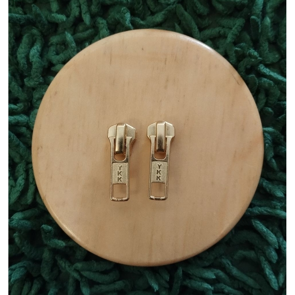 Kepala resleting YKK Gigi besi Emas / Perak(nikel) No 5