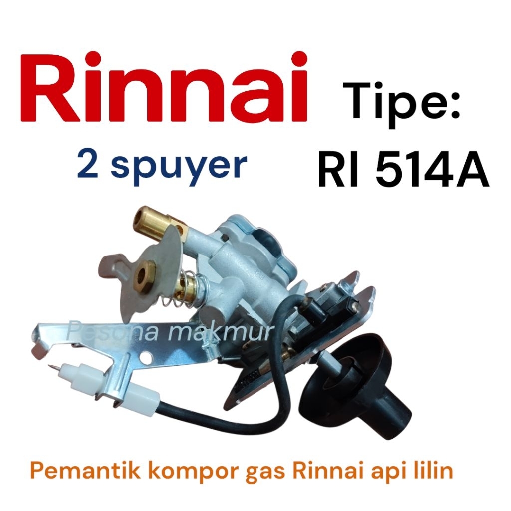 Pemantik kompor gas Rinnai RI-514A Double spuyer api lilin