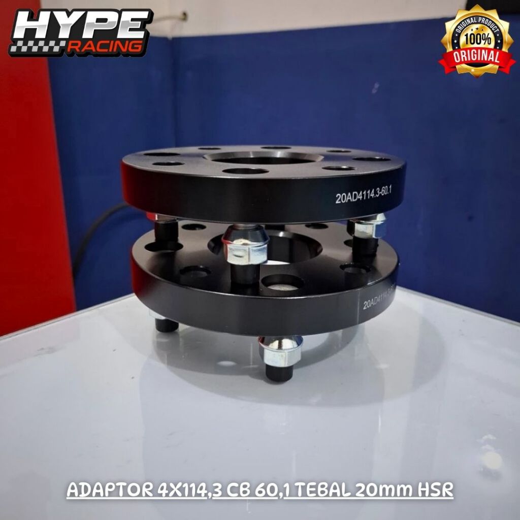 ADAPTOR Velg Mobil Merk HSR Lubang 4x114,3 CB 60,1 Tebal 20mm/2cm Buat Kijang