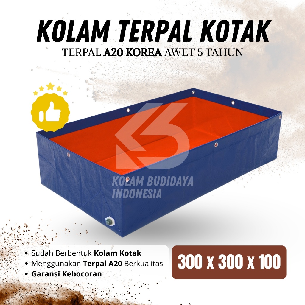 Terpal Kolam Ikan Kotak 3x3x1 Budidaya Ikan A20