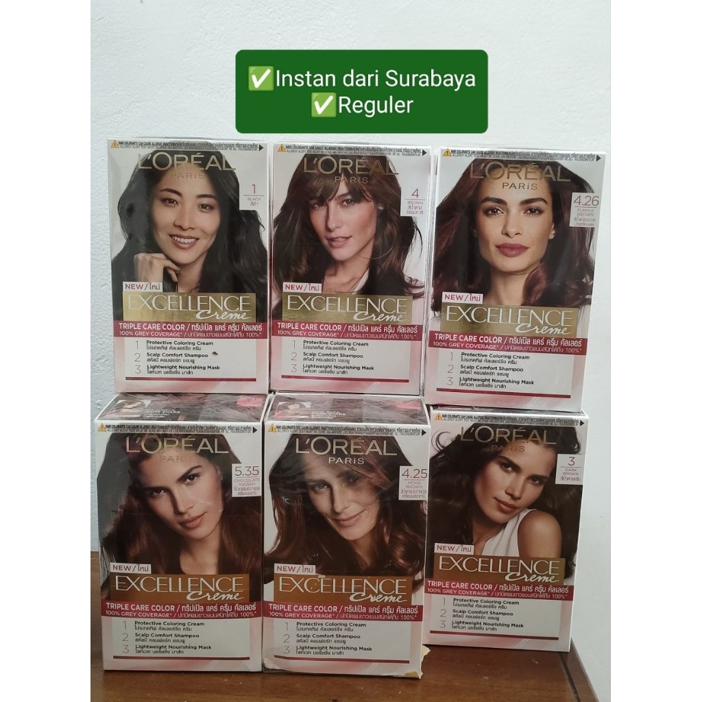 Loreal Paris New Excellence Creme Hair Color / Cat Rambut Loreal