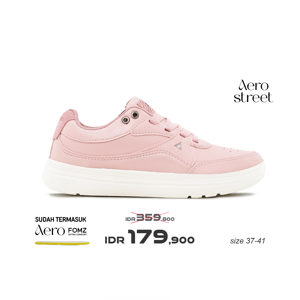 Aerostreet Luna Sneakers Wanita Natural/Abu Muda/Abu Muda Sepatu Cewek Women Casual Sporty Ringan Em