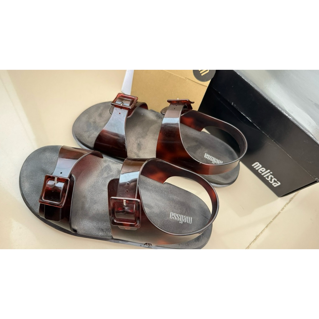 Melissa wide sandal ad black tortoise