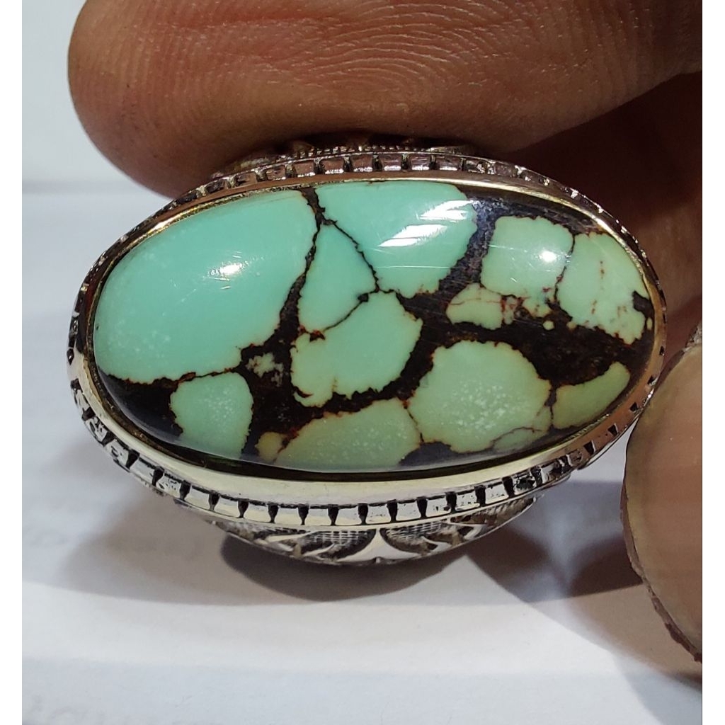 PIRUS HUBEI XINJIANG TOSCA HIJAU MUDA GRADASI EST DIM 22,5x11,5x7 RING 8