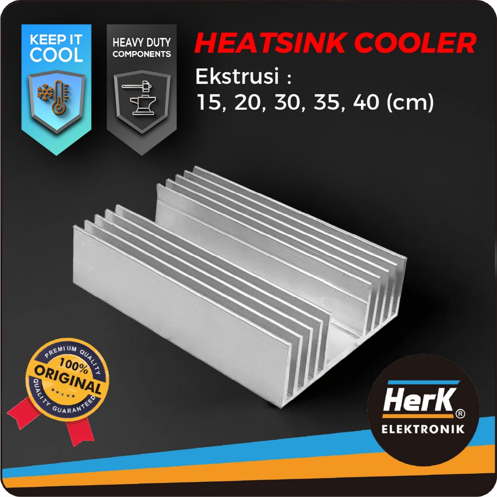 Pendingin Heatsink 10 Sirip 5 Sirip x 2 Special Aluminium Power Elektronik Amplifier PSU