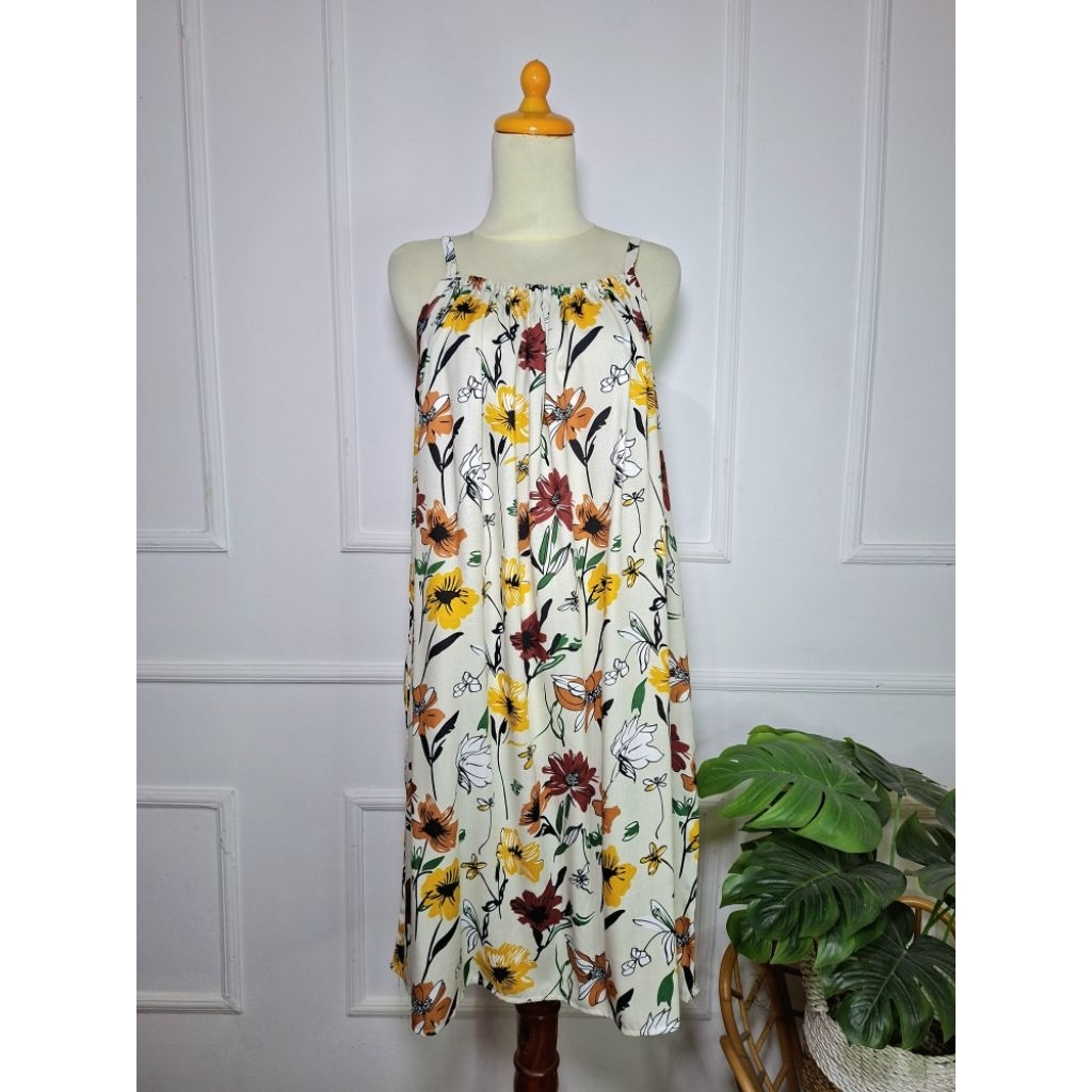 Daster Gondil Daster Lekbong Lily Dress Rayon Premium Wanita Busui Friendly