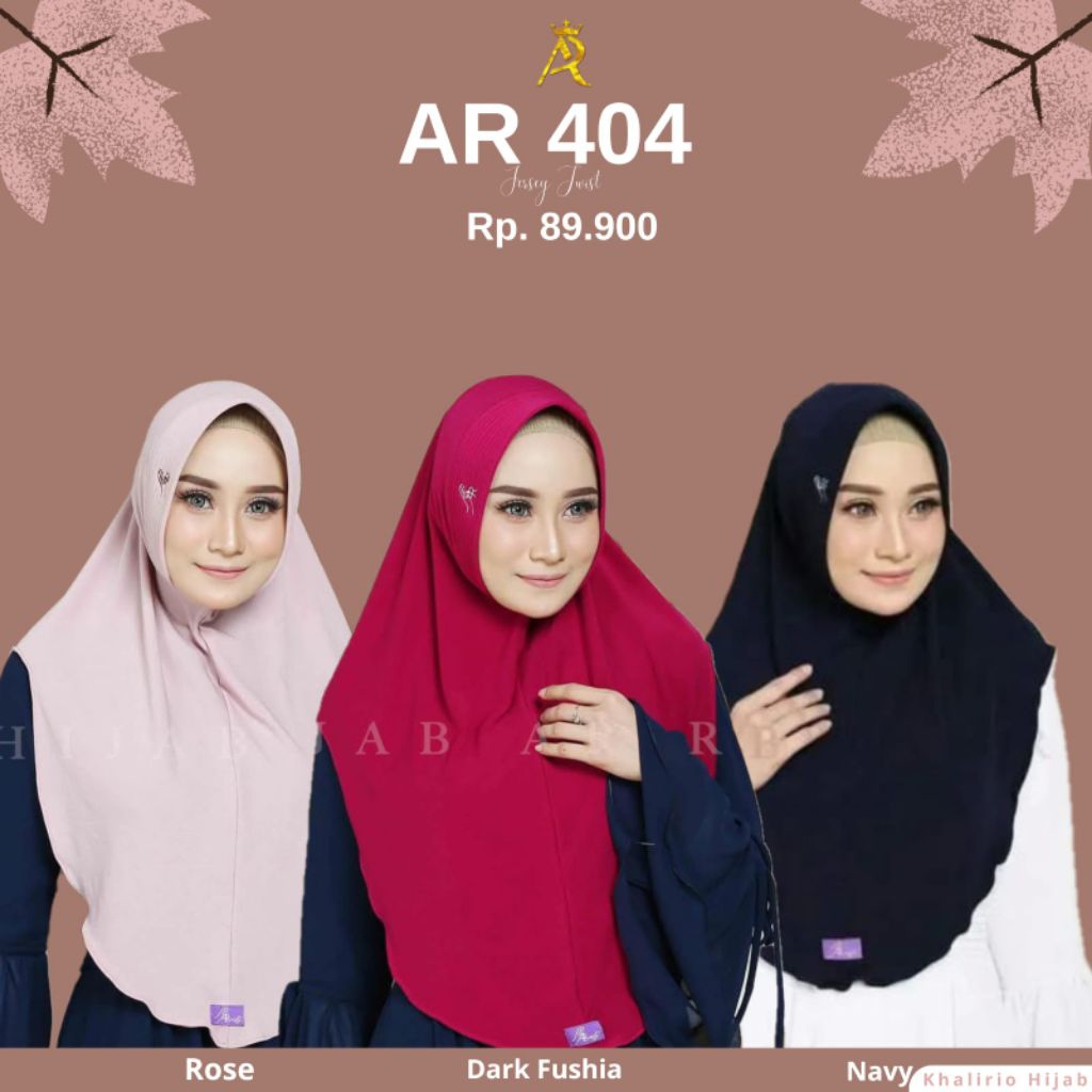 Ar 404 Hijab Arrafi bergo polos