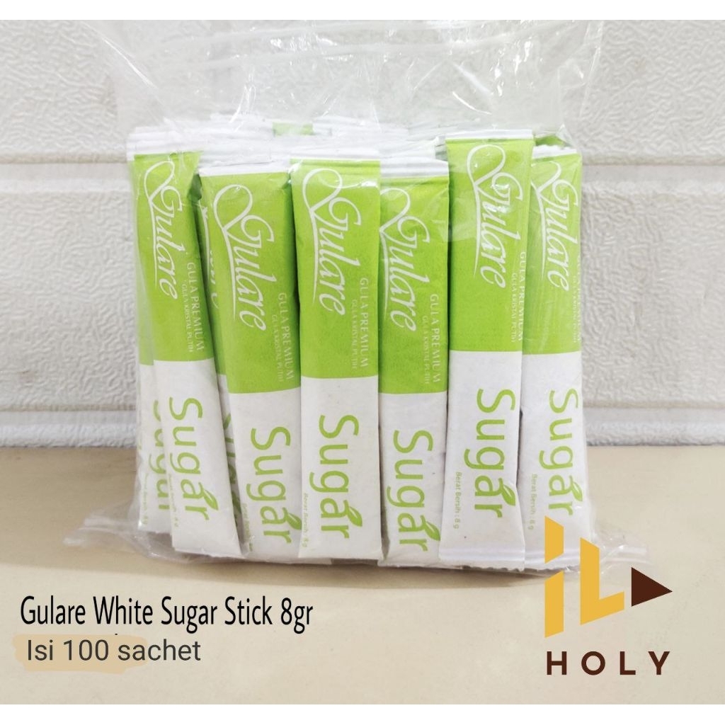 Gulare White Sugar Stick 8gr (100 Sachet) Gula Pasir Stick Gula Sachet