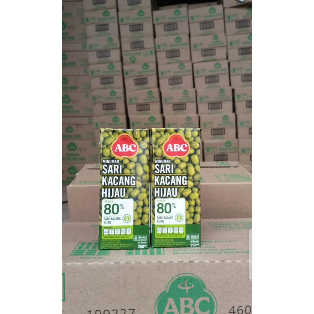 1 dus isi 24 pcs ABC minuman sari kacang hijau/ ijo 250 ml harga murah grosir sembako bandung bisa k