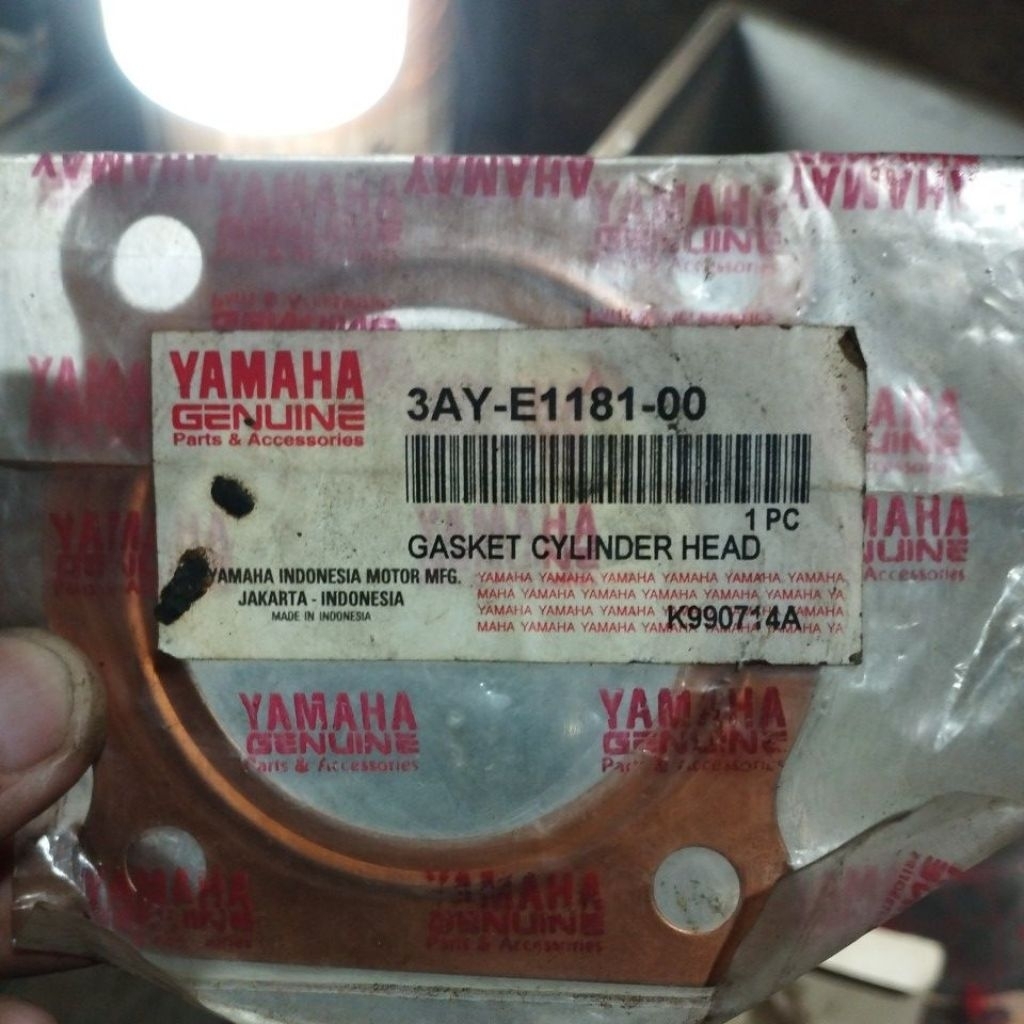 Perpak Blok Seher Alfa paking Blok atas alfa yamaha original