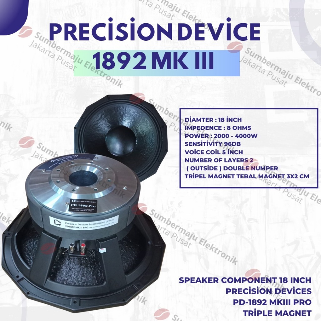 Speaker Komponen Precision Device PD 1892 MK III Pro / PD1892MKIII Pro Triple Magnet Voice Coil 5