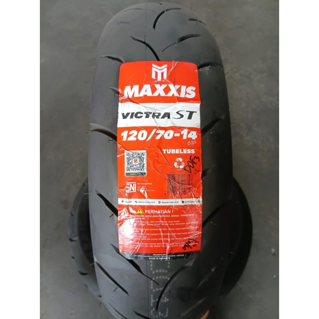 BAN MOTOR MAXXIS VICTRA 120/70-14 TUBELESS VARIO 160 PCX 150 AEROX