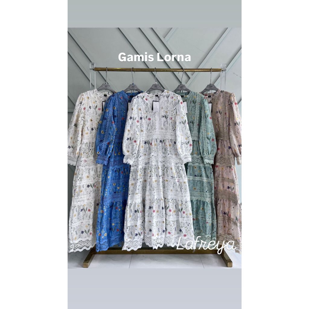 Cleome Lafreya Gamis Lorna Brie II Fashion Muslim Wanita LFY