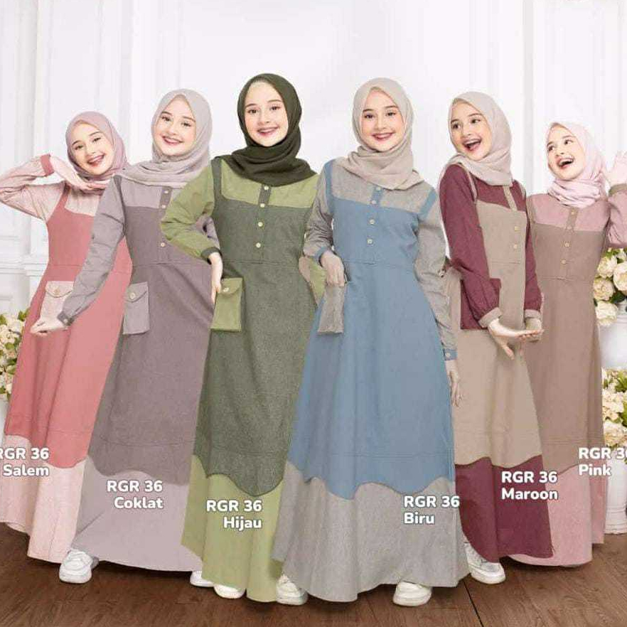 Baju Gamis Lydia Dress Kids Gamis Anak Terbaru Bahan Crinkle Airflow Size M L Usia 8 Sampai 15 Tahun