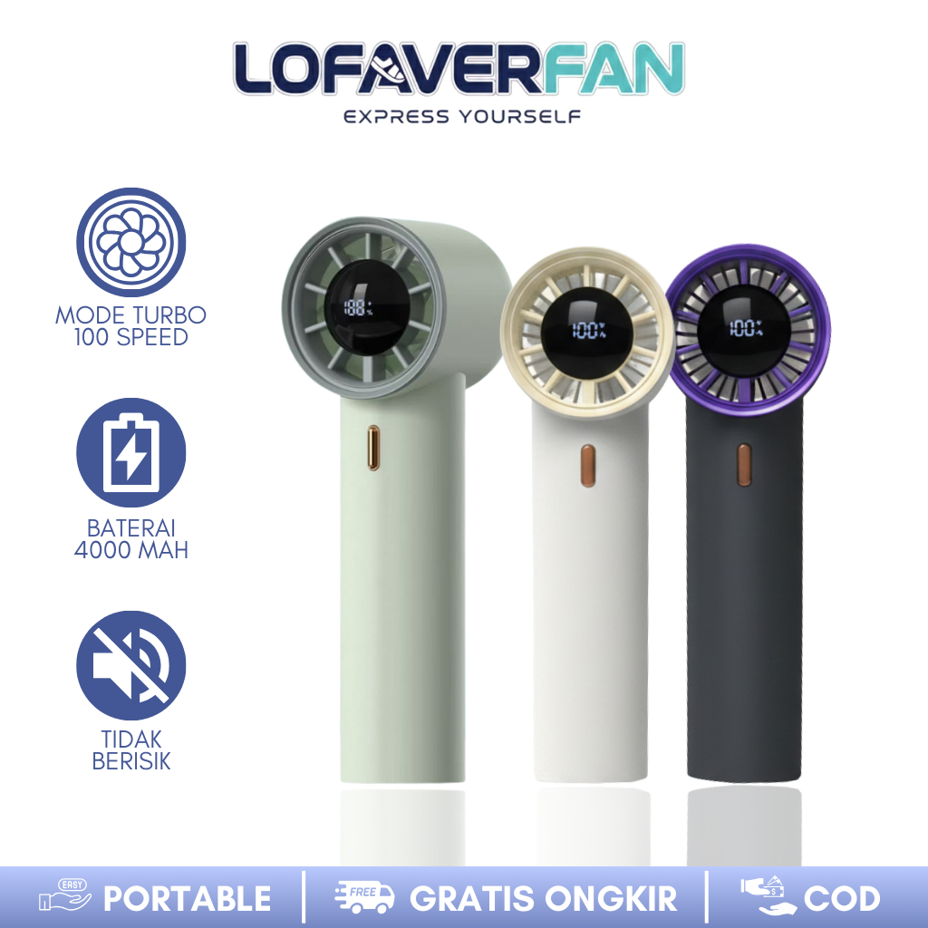 LOFAVERFAN - Kipas Angin Mini Fan Mini Portable Super Kencang Outdoor Kipas Angin Adjustable
