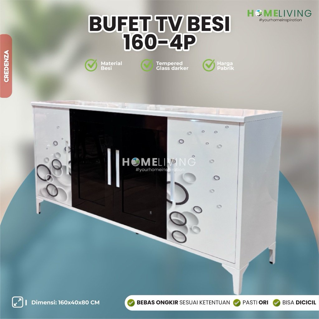 HOMELIVING - BUFFET TV BESI - MEJA TV BESI - RAK TV BESI