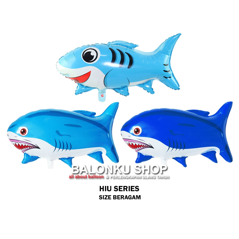 Balon Foil Animal Sea Ikan Hiu Jumbo / Balon Ikan Hiu Jumbo