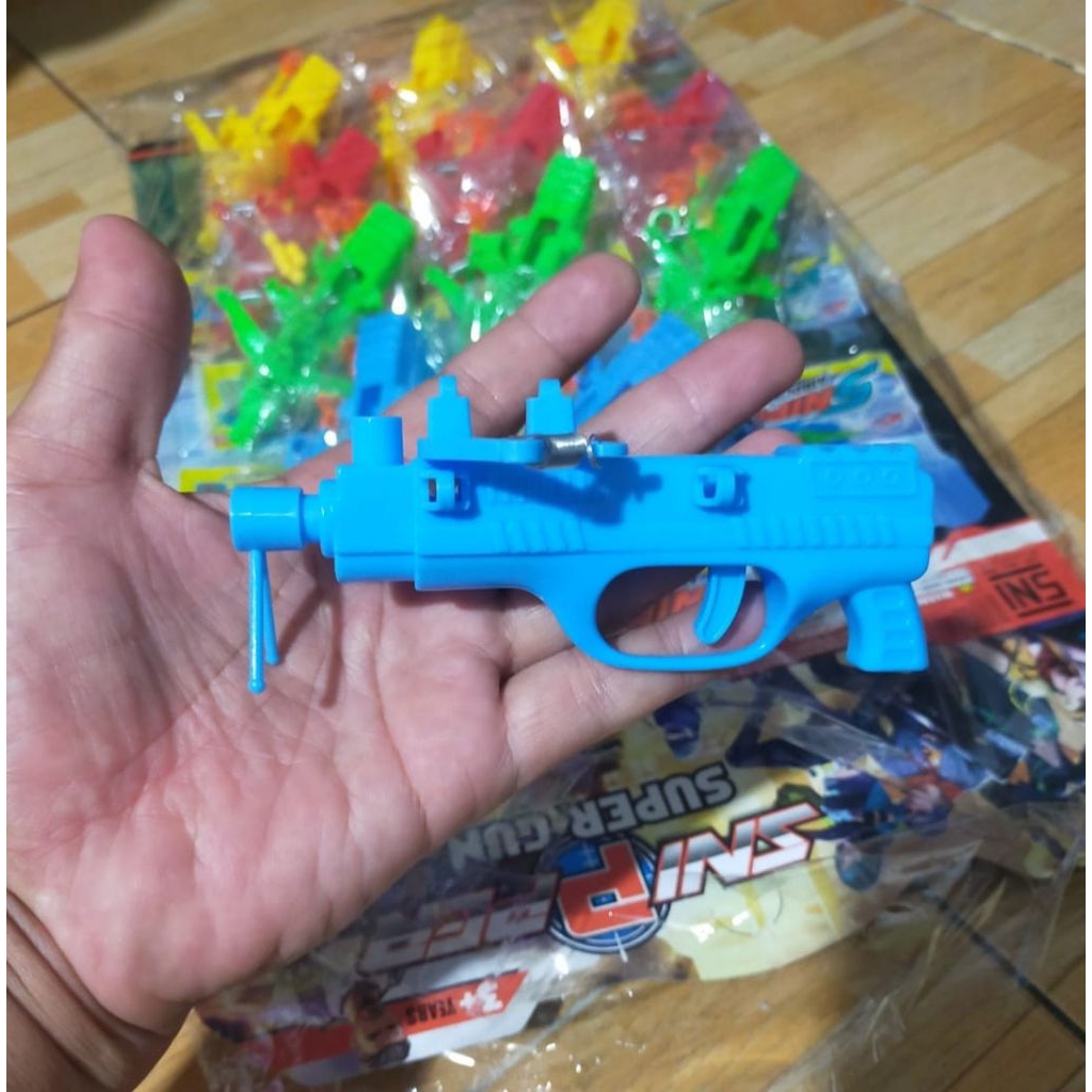 Mainan anak tembakan pistol crosbow mini karet nempel kaca lucu murah harga satuan perpcs