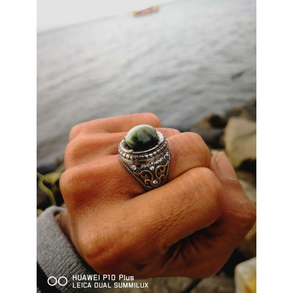 cincin batu akik Pandan Suji natural
