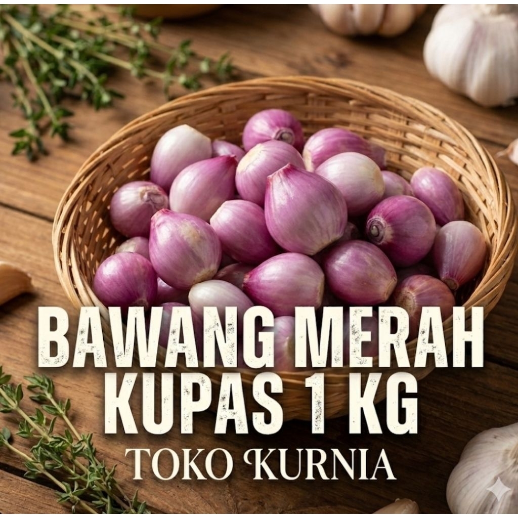 BAWANG MERAH KUPAS 1 KG