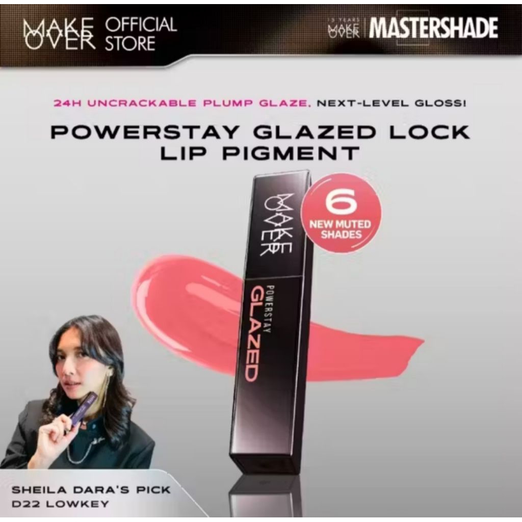 Makeover Powerstay Glazed Lock Lip Pigment Shade D22 lowkey