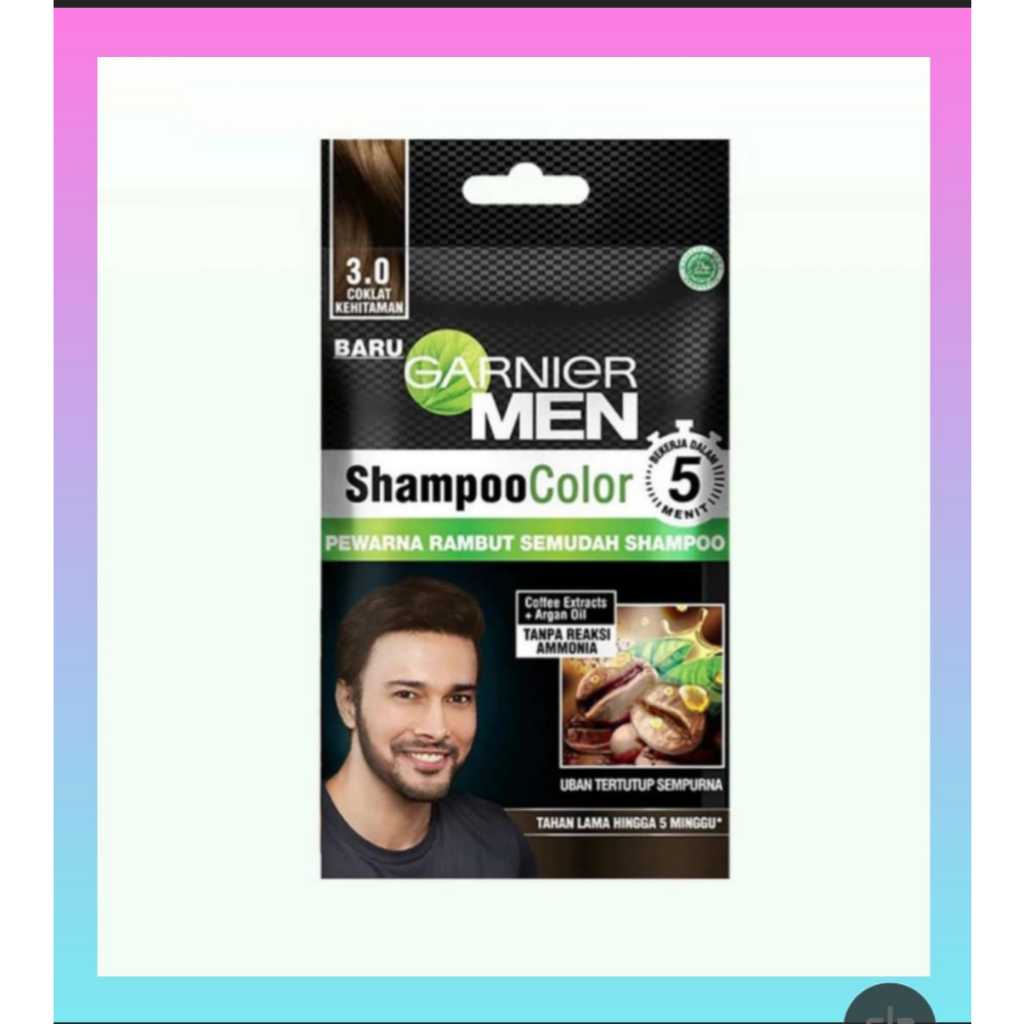 garnier men shampoo color pewarna rambut 10ml