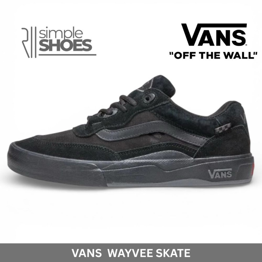 VANS WAYVEE SKATEBOARDING FULL BLACK 100% ORIGINAL