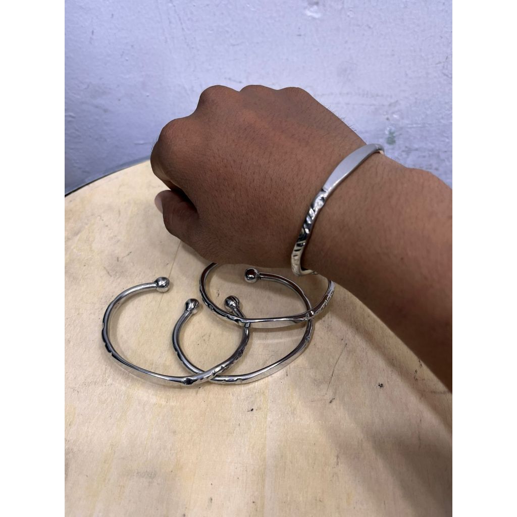 Gelang Tangan Pria  Model C Tribusono Mondial Besi Putih Tahan Karat Termurah