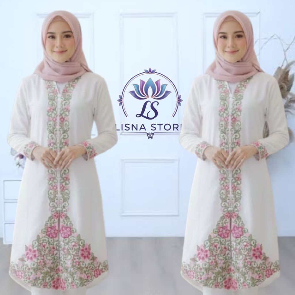 Atasan Kebaya Encim Dewasa Bordir Warna Model Tunik