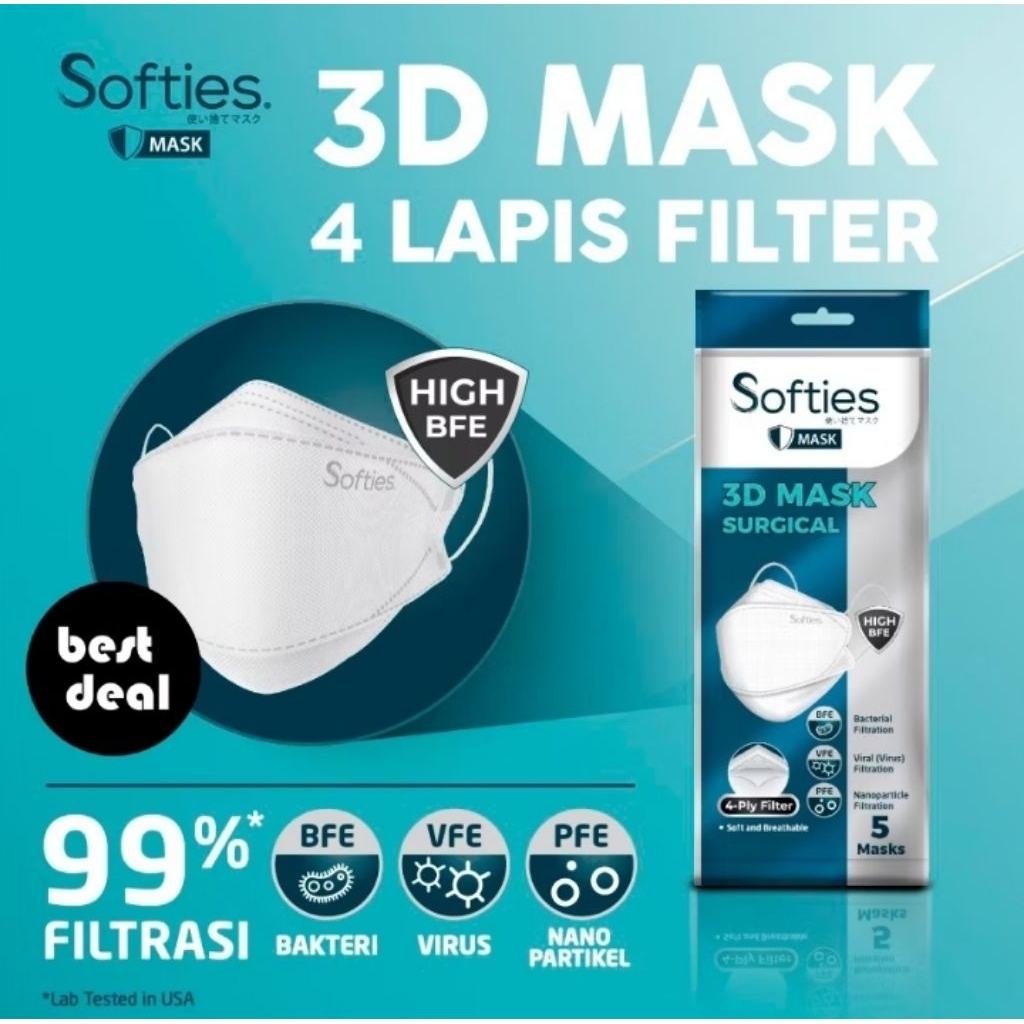 Masker 3D softies ramadhan 3pcs