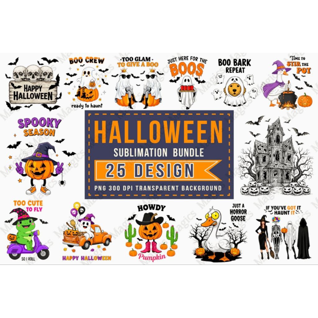 Paket Sublimasi Halloween, Halloween, Desain Sublimasi
