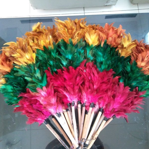 Kemoceng Bulu Ayam asli Warna Warni tebal Kemoceng Sulak Bulu ayam