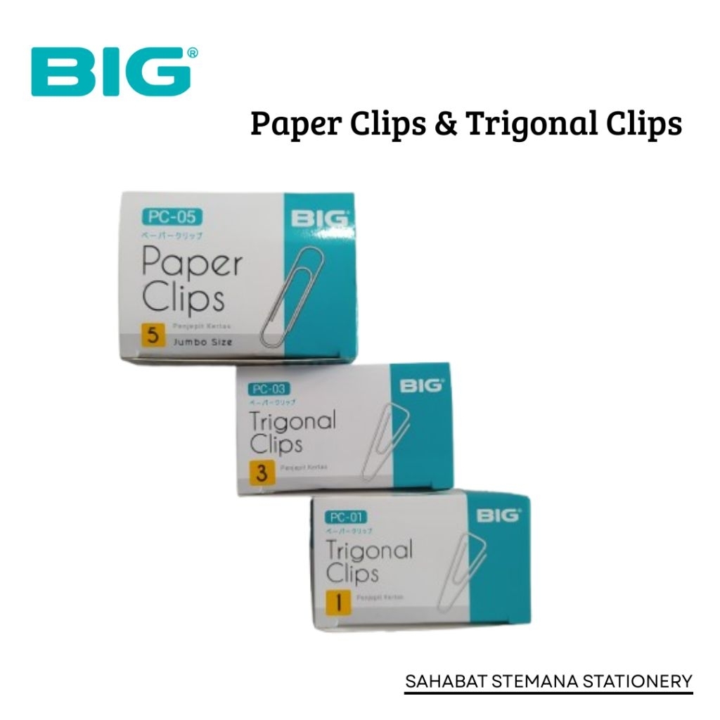 BIG - Trigonal Paper Clip - Klip Kertas No.1 / 2 / 3