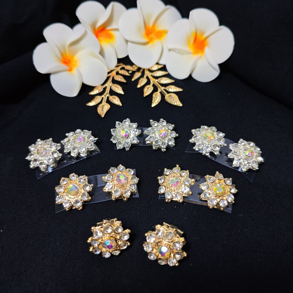 Anting Giwang Jepit Anak Mata Kecil