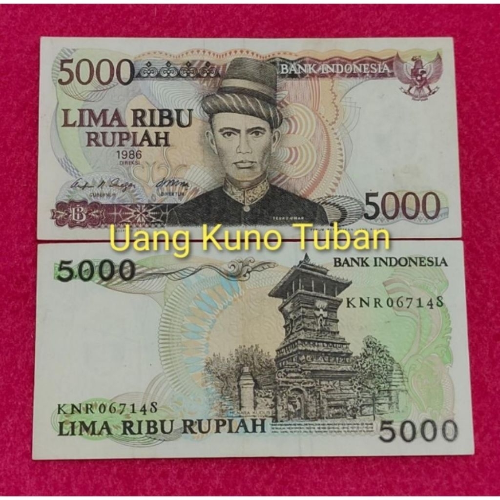 Uang Kuno 5000 Rupiah Teuku Umar Tahun 1986
