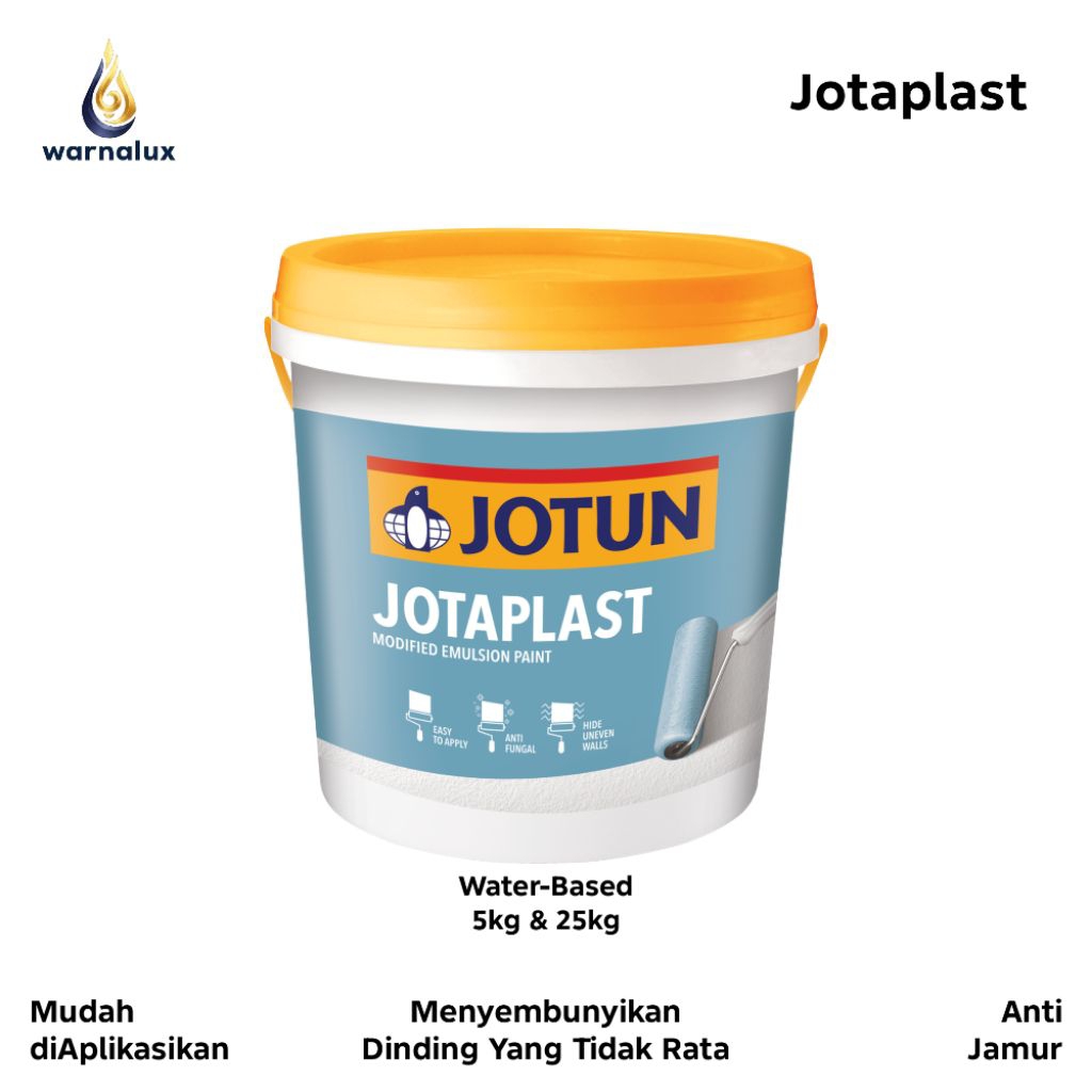 Jotun Jotaplast Cat Tembok Interior Custom Warna Tinting Putih Matte | Cat Dinding & Plafon | 5KG & 