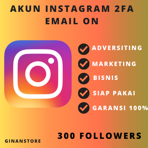 AKUN INSTAGRAM 2FA EMAIL ON 300-1K FOLLOWERS BISA LIVE