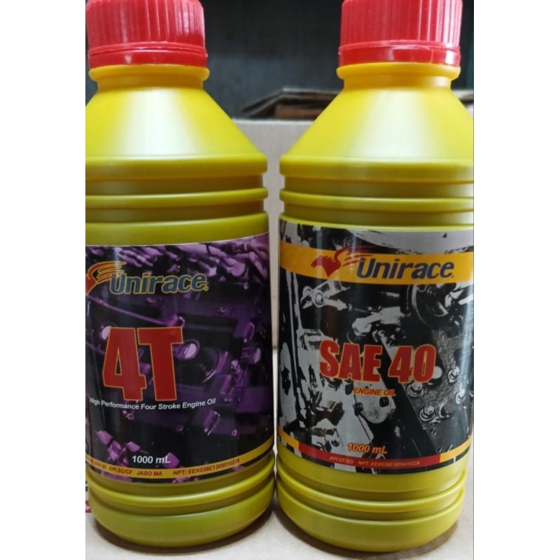 OLI MESIN UNIRACE 1LITER SAE-40 DIESEL & SAE 20W-50. ORIGINAL