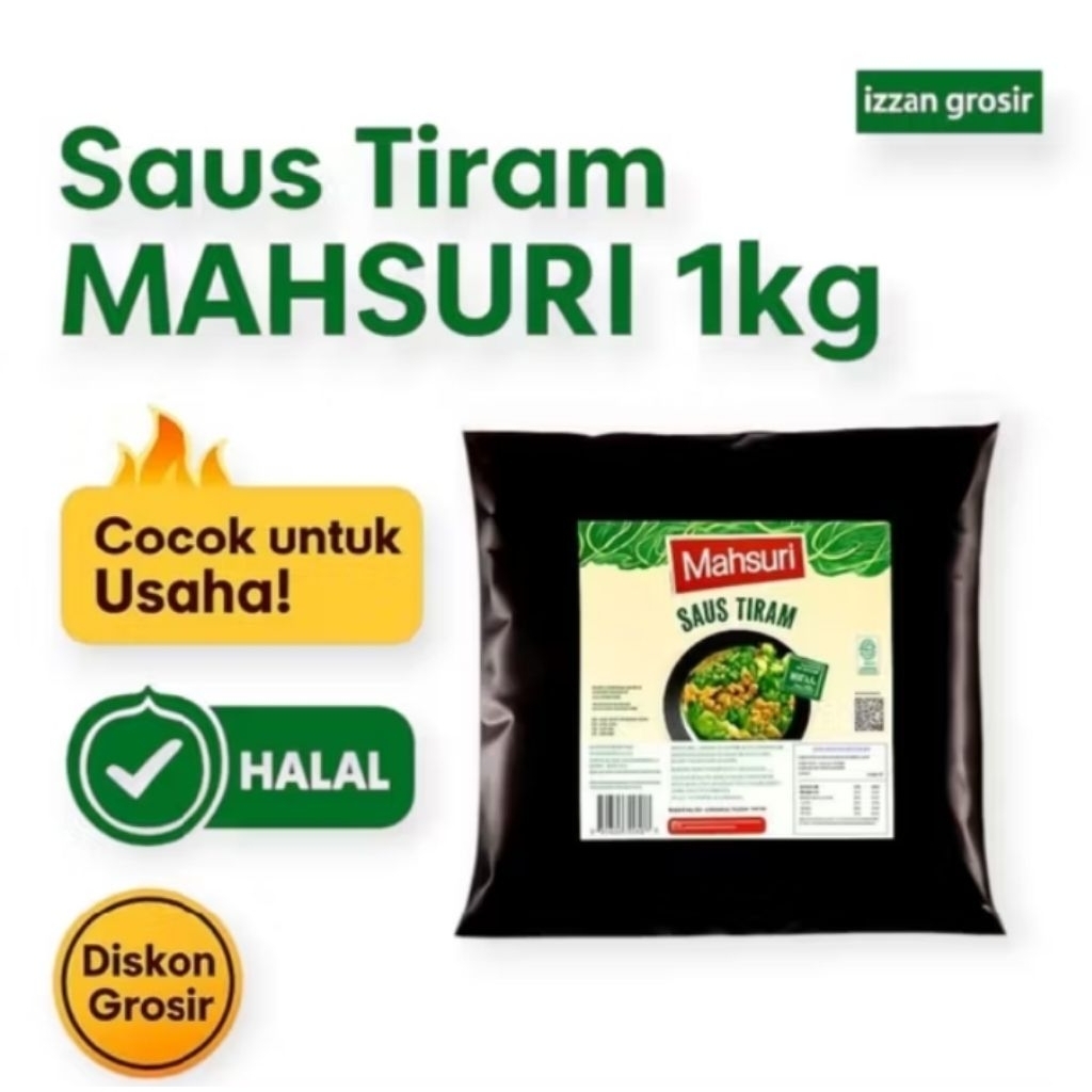 > saus tiram mahsuri 1kg HALAL, sertifikat MUl cocok untuk warteg ,usaha nasi goreng ,mie teg teg ku
