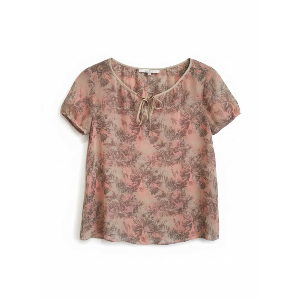 Blouse wanita floral tie neck SIFON