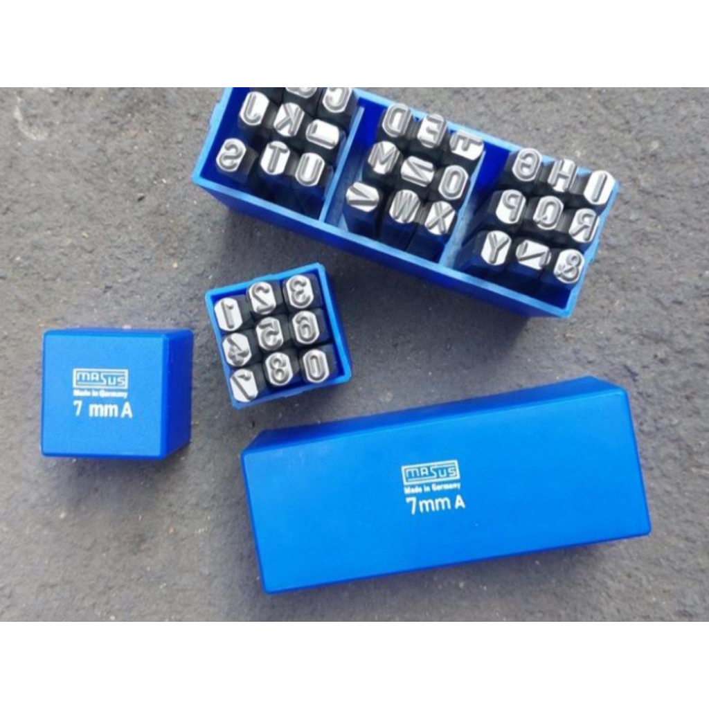 1 set huruf dan angka ketok 1 1,5 2 3 4 5 6 7 8 10mm Stamp punch letter masus germany
