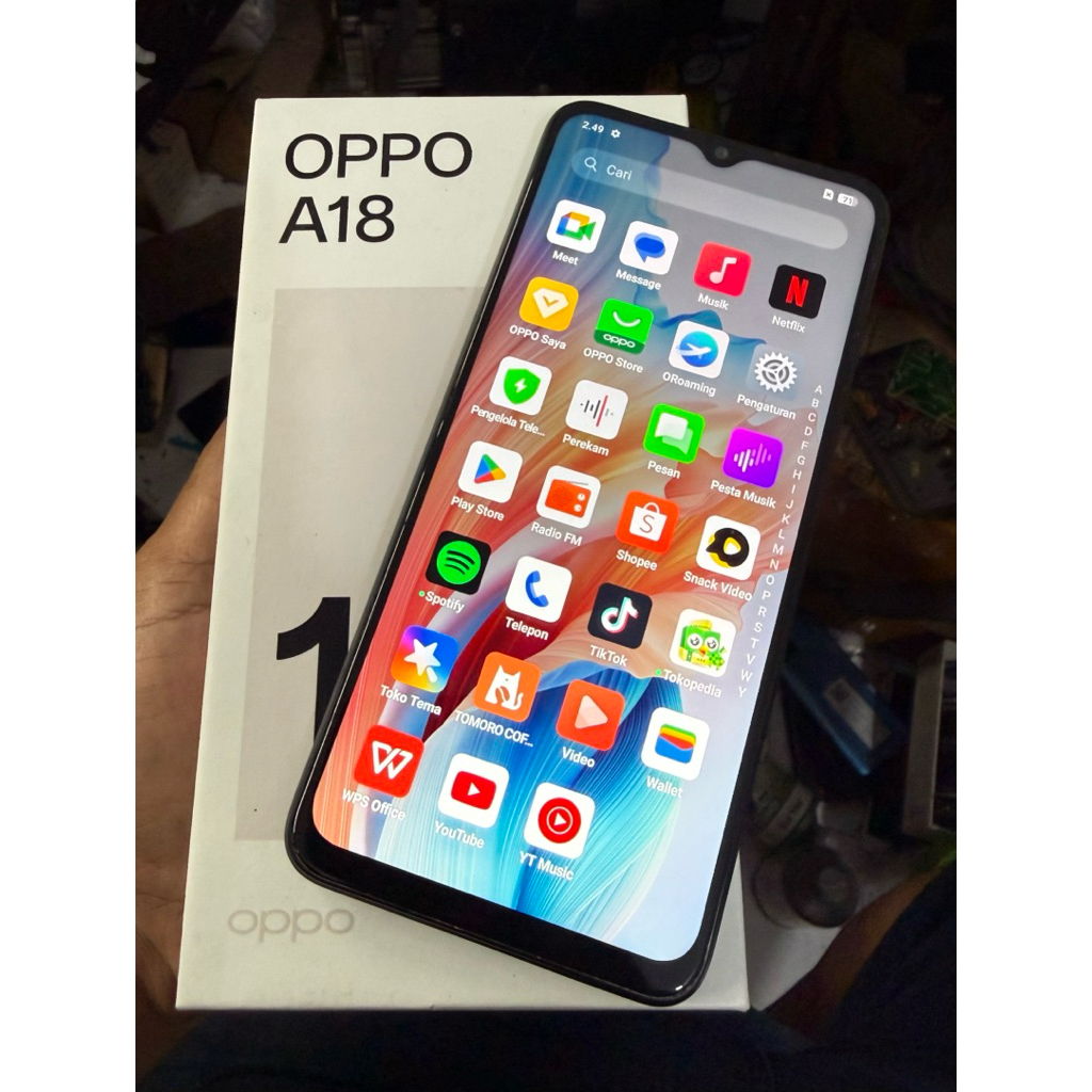 Hp Second oppo A18 4/128GB Fullset ex Garansi resmi Indonesia
