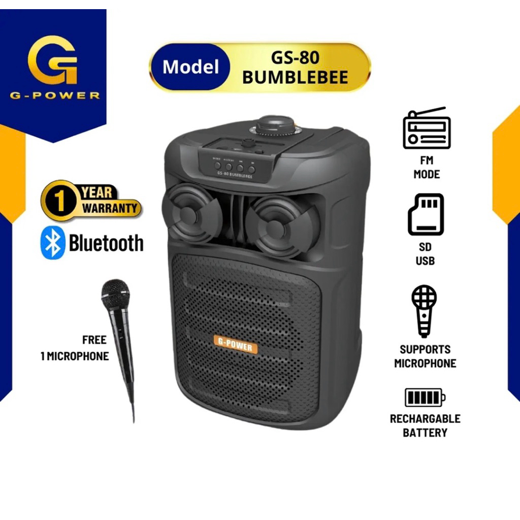SPEAKER PORTABLE KARAOKE G POWER 8 INCH